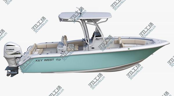 images/goods_img/20210312/Key West 239FS Fishing Boat and Yamaha 5.3L V8 F350C Engine 3D model/4.jpg